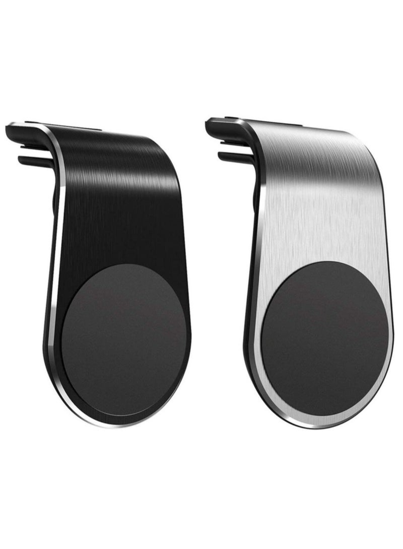 إلترازون Car Air Vent Mount Metal magnet bracket Holder Stand for iPhone Mobile Cell Phone GPS Navigator Holder(black) - Image 4