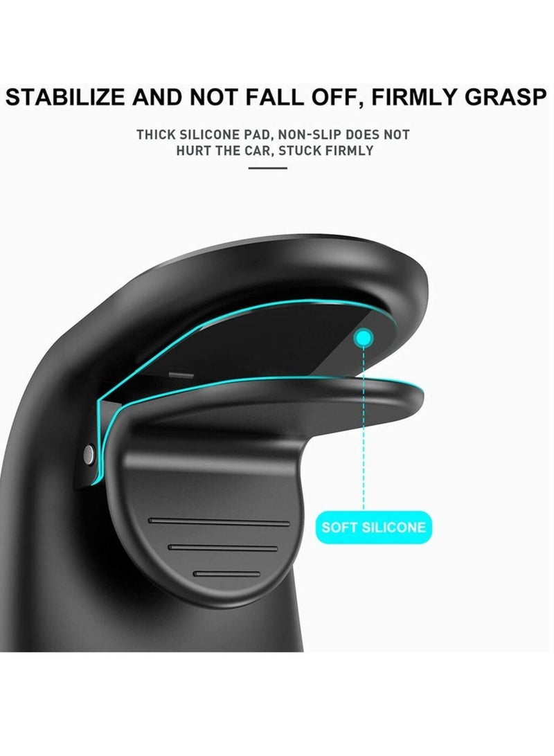 إلترازون Car Air Vent Mount Metal magnet bracket Holder Stand for iPhone Mobile Cell Phone GPS Navigator Holder(black) - Image 3