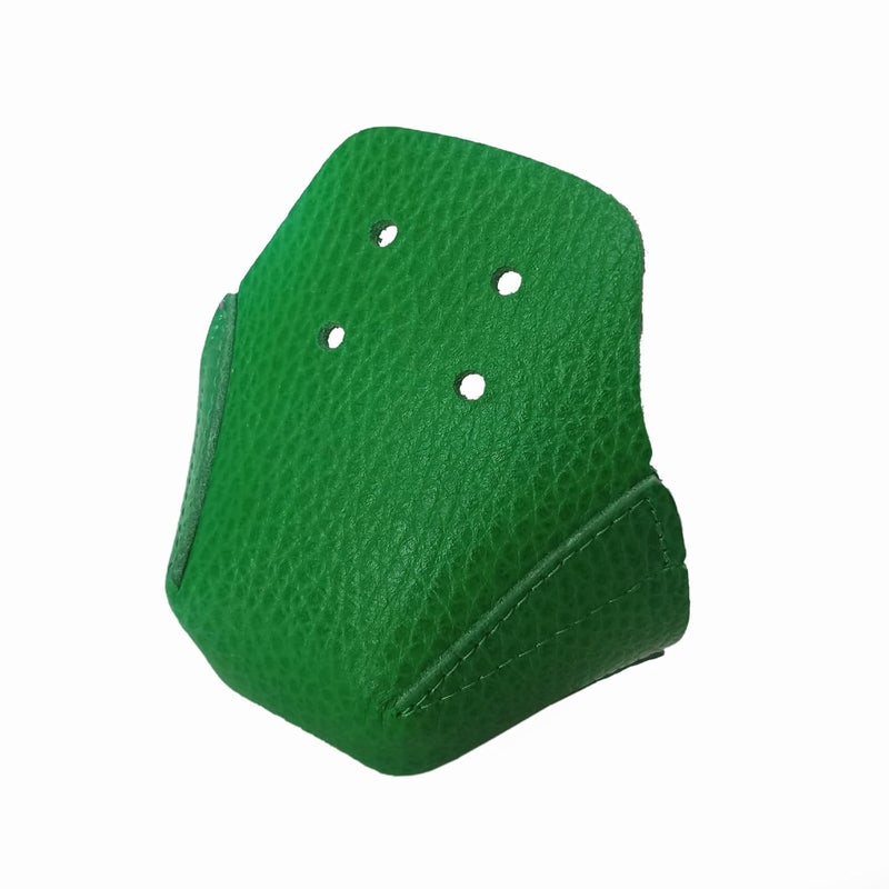 VKEDA Store 100% جلد بقري حقيقي | واقيات كعب الأصابع | ديربي التزلج السريع 1 زوج (أخضر) - Image 2