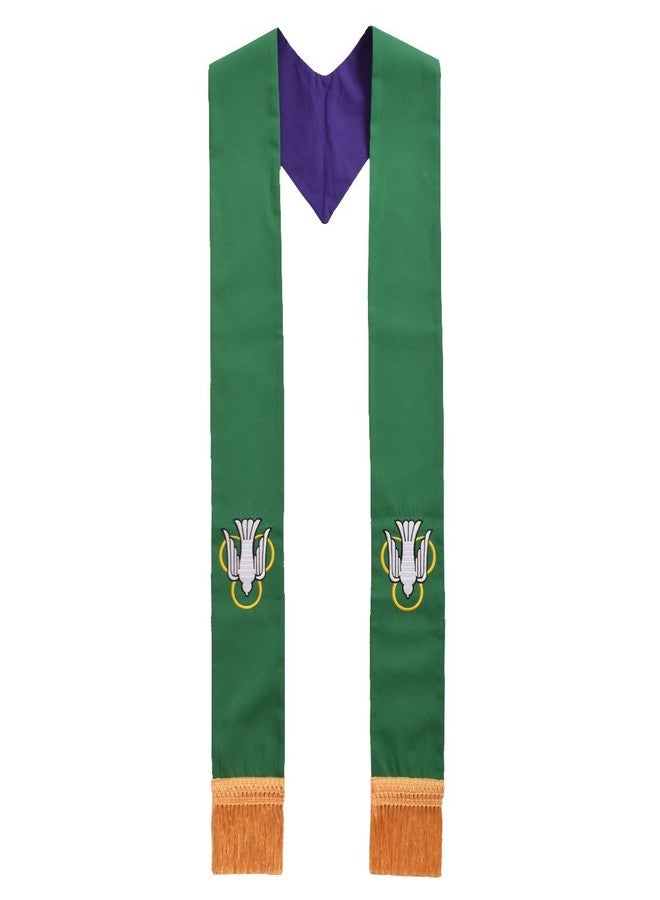 BLESSUME Clergy Reversible Stole with Embroidery - Image 1