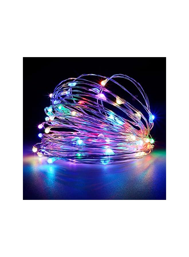 The Bros 2 مجموعات من أضواء الجنيات تعمل بالبطارية LED سلكية مصغرة بأربعة ألوان تتلألأ أضواء عيد الميلاد الخارجية 5م/16.4 قدم 50 مصباح. - Image 4