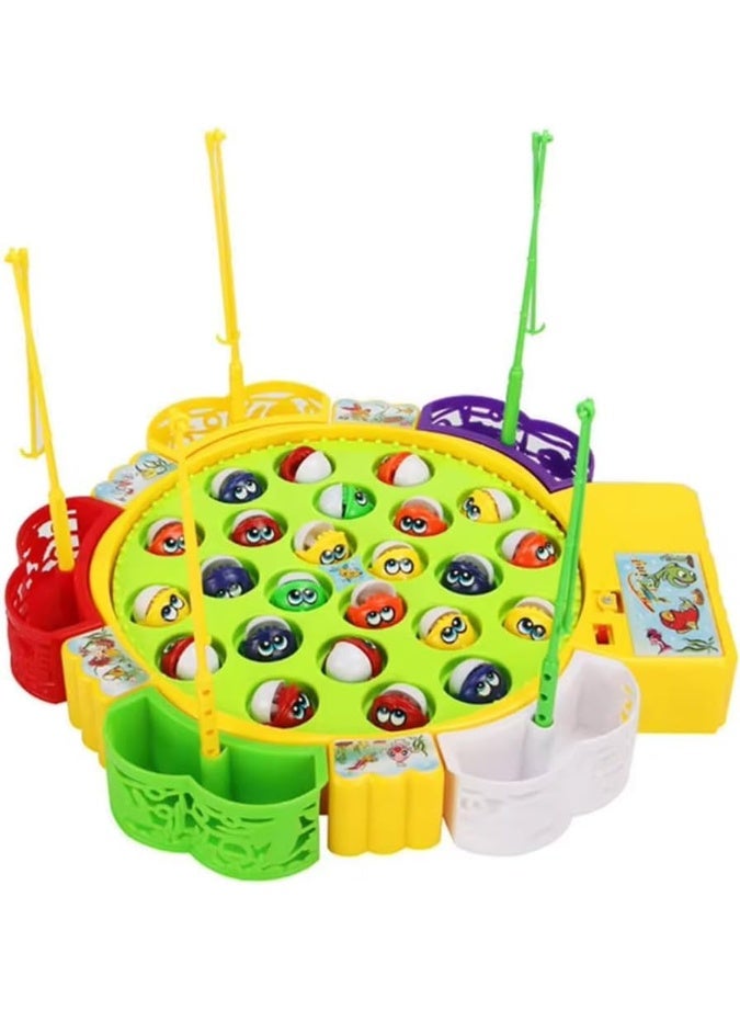ARGT 45 PCS Magnetic Fishing Game – Rotating Musical Fishing Toy Set with 4 Poles, 5 Players, Educational & Family Game for Kids & Toddlers | Gift for Boys & Girls - Image 2