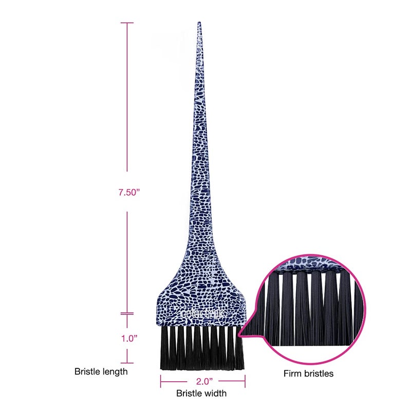 Colortrak Safari Chic Color Brushes, Prints, Perfect for Multiple Colors, Highlights, or Lowlights, 1 Firm Bristle and 1 Ultra Soft Feather Brush, Reusable and Easily Washable, 2 Brushes - Image 2