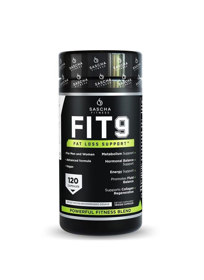 SASCHA FITNESS - Fat Loss Pills ; Collagen Support ; Fluid Balance ; Fit9 Ingredients: 7Keto + Uva Ursi Gotu Kola Ltheaninegingko Bilobadimgreen Tea ; Weight Loss Supplementsvegan120 Natural Cap - Image 1