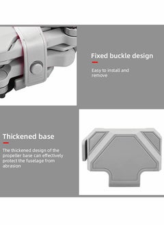 Y&D for DJI Mavic mini, Mini 2, SE Propeller Holder, Silicone Propellers Guard Strap Protector Stabilizer and Fixator, Props Blades Guard, Drone Accessories (Grey)  - Image 2