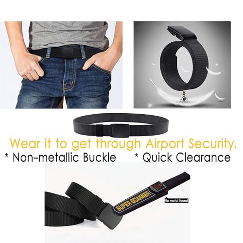 ZORO Unisex Nylon & Canvas Waist Belt For Men & Women, (Pack of 2), Fits on upto 40 inches Waist Size (Black,Green) - Image 4