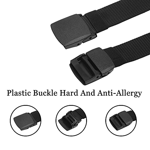 ZORO Unisex Nylon & Canvas Waist Belt For Men & Women, (Pack of 2), Fits on upto 40 inches Waist Size (Black,Green) - Image 3