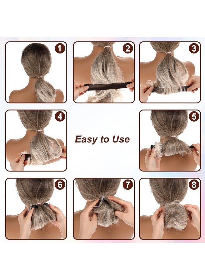 Diversa صانع كعكة الدونات وحزام الشعر الفرنسي للنساء (طقم من 2، أسود) - Image 2