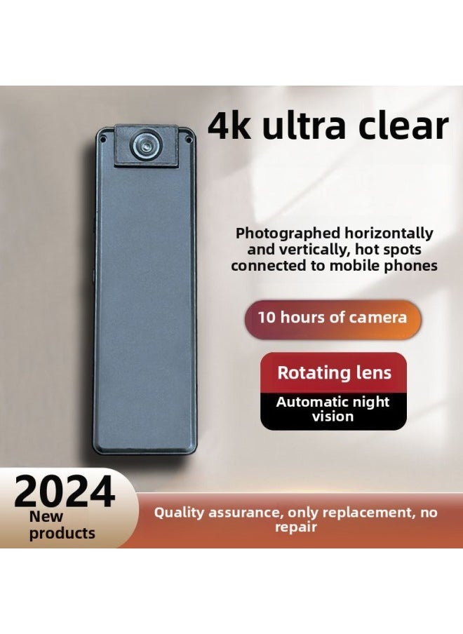 Generic 4K HD Camera Remotely Connected To Mobile Phone To Play Night Vision Rotating Lens Law Enforcement Recorder Anti-shake Sports Camera-Body Color:10 Hours 1080p Night Vision Direct Recording Version 16g  - Image 2