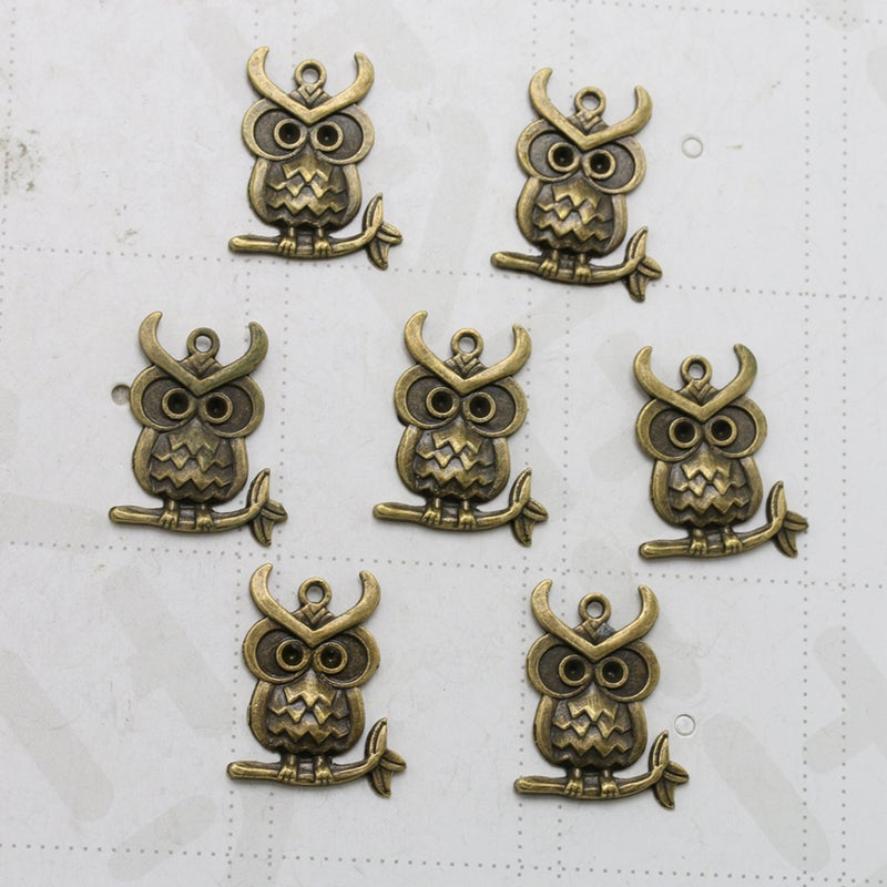 20pcs Alloy Owl Shape Pendants Charms DIY Jewelry Making Accessory for Necklace Bracelet (Bronze) - Image 5