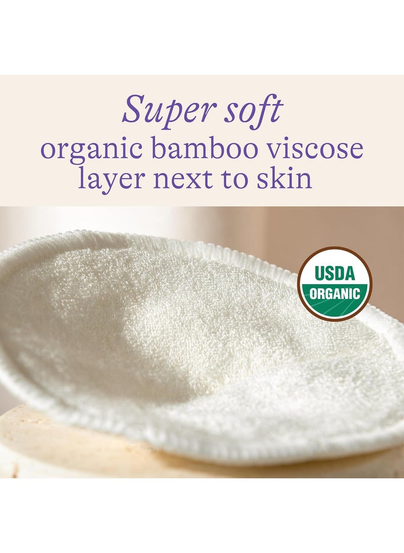 Lansinoh Lansinoh Washable Nursing Pads Made with Organic Bamboo Viscose Reusable Breast Pads for Breastfeeding with Wash Bag Breastfeeding Essentials 10 Count  - Image 3