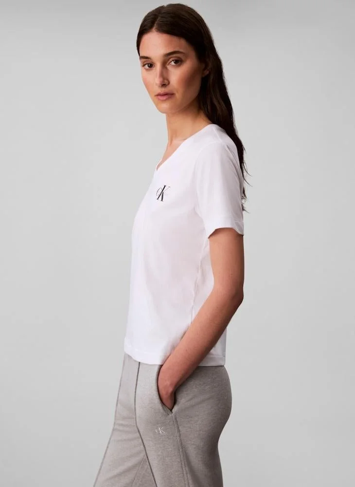 Calvin Klein Jeans  2-Pack Monologo V-Neck T-Shirts for Women | Best Price UAE