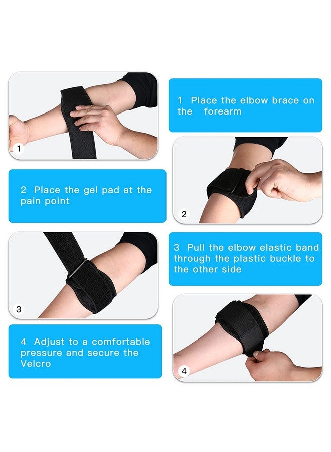 serveuttam Tennis Elbow Band for Men - Tennis Elbow Support for Elbow Pain Relief | Neoprene Elbow Support for Men Gym Workout | Elbow Pain Golfers, Tendinitis, Effective Pain Relief, Sports (Black) - Image 3