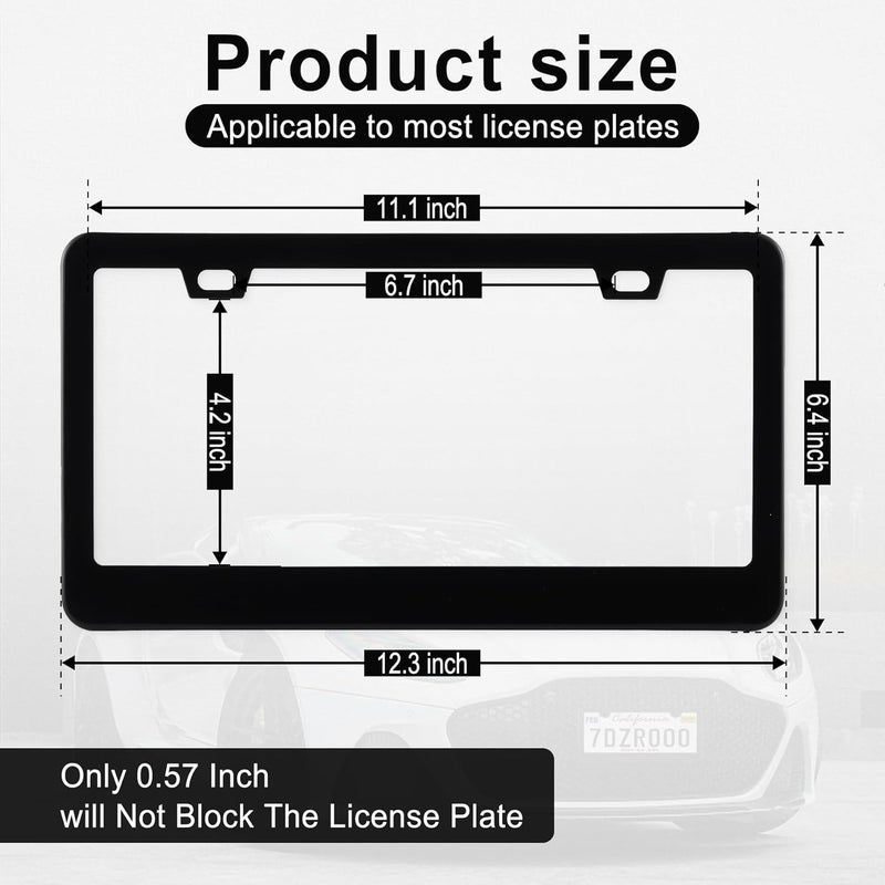 Amiss Rust-Proof License Plate Frame Set - Image 2