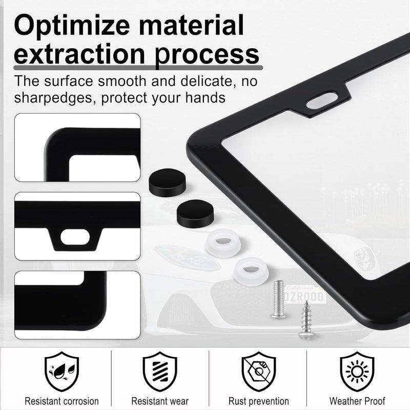 Amiss Rust-Proof License Plate Frame Set - Image 3