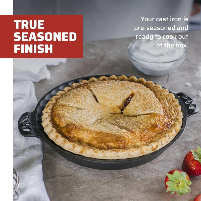 Camp Chef True Seasoned Cast Iron Pie Pan, 10-Inch Diameter - Image 4