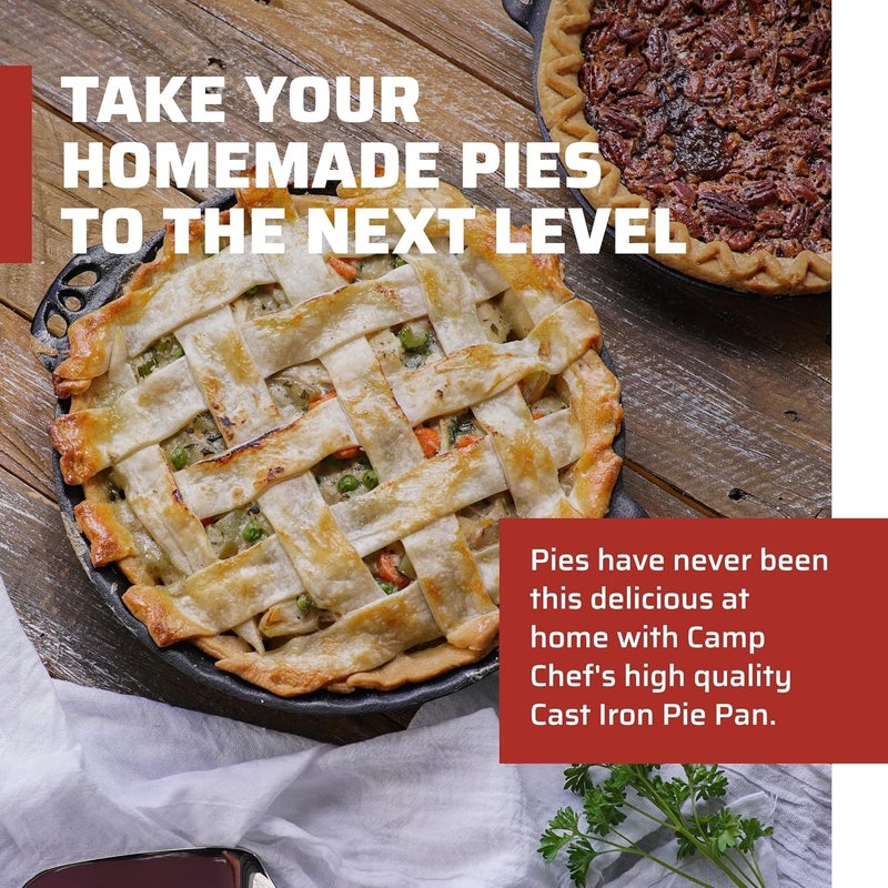 Camp Chef True Seasoned Cast Iron Pie Pan, 10-Inch Diameter - Image 3