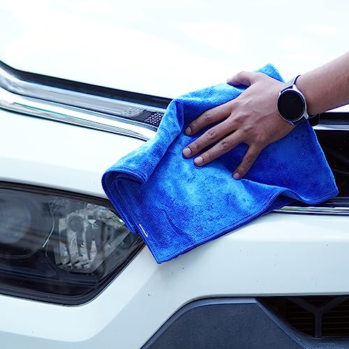 BLACKBIRD Microfiber Car & Bike Cleaning Cloth Soft 450 GSM (40 X 60 CM) Multipurpose Washing Cleaning and Polishing Incredibly Plush Microfiber Cloth (Pack of 3, Assorted) - Image 2