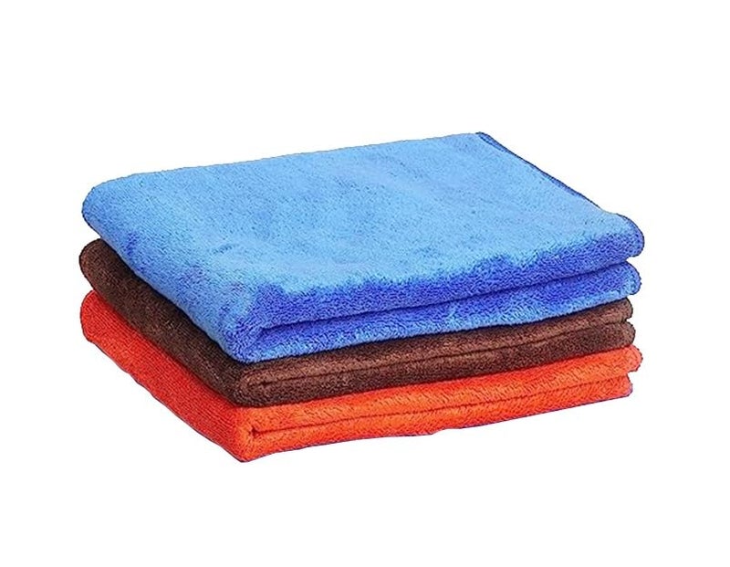 BLACKBIRD Microfiber Car & Bike Cleaning Cloth Soft 450 GSM (40 X 60 CM) Multipurpose Washing Cleaning and Polishing Incredibly Plush Microfiber Cloth (Pack of 3, Assorted) - Image 1