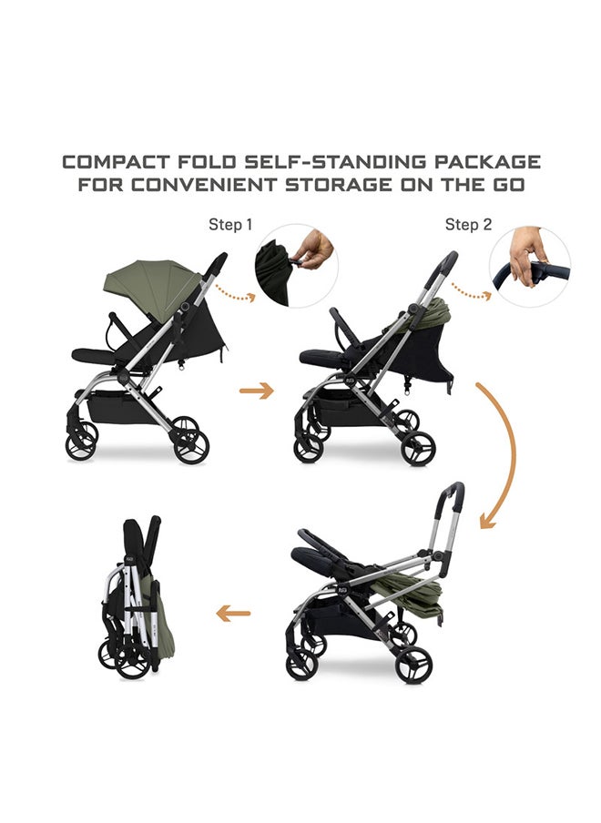 neobreez OCTA 360° Rotating Seat Baby Toddler Stroller One-Hand Fold, Waterproof UPF 50+ Canopy, Phone Holder, Cup Holder, Toy Strap, Reflective stickers,  Gift And String Bag, 0-4 Years, 22kg, 3yrs Warranty  - Image 4