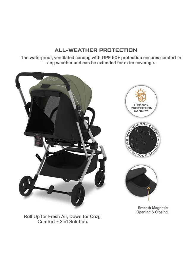 neobreez OCTA 360° Rotate Seat Lightweight Compact Travel Toddler Baby Stroller,  Reversible Handle Baby Trolley, Two-Way Baby Stroller, One-Hand Fold, Waterproof UPF 50+ Canopy, 0-4 Yrs, 22kg,  3yrs Warranty
