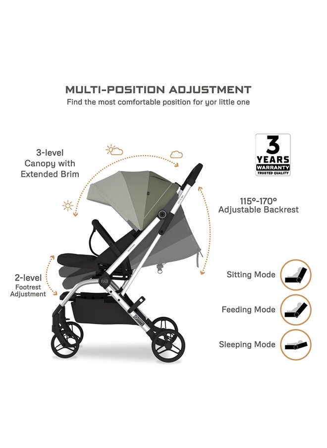 neobreez OCTA 360° Rotating Seat Baby Toddler Stroller One-Hand Fold, Waterproof UPF 50+ Canopy, Phone Holder, Cup Holder, Toy Strap, Reflective stickers,  Gift And String Bag, 0-4 Years, 22kg, 3yrs Warranty  - Image 5