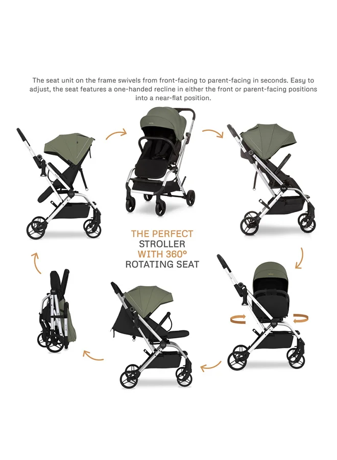 neobreez OCTA 360° Rotate Seat Lightweight Compact Travel Toddler Baby Stroller,  Reversible Handle Baby Trolley, Two-Way Baby Stroller, One-Hand Fold, Waterproof UPF 50+ Canopy, 0-4 Yrs, 22kg,  3yrs Warranty