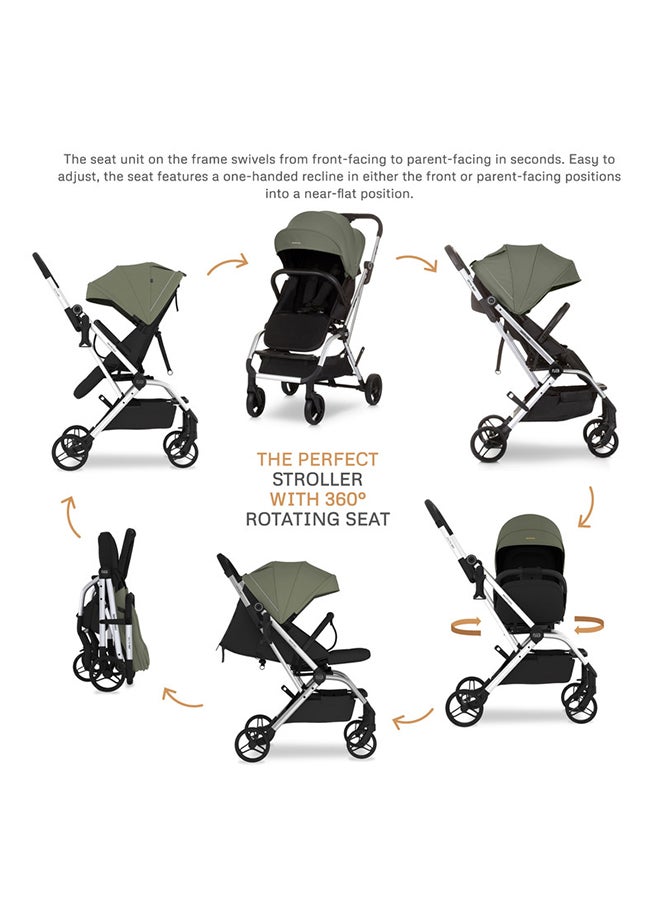 neobreez OCTA 360° Rotating Seat Baby Toddler Stroller One-Hand Fold, Waterproof UPF 50+ Canopy, Phone Holder, Cup Holder, Toy Strap, Reflective stickers,  Gift And String Bag, 0-4 Years, 22kg, 3yrs Warranty  - Image 3