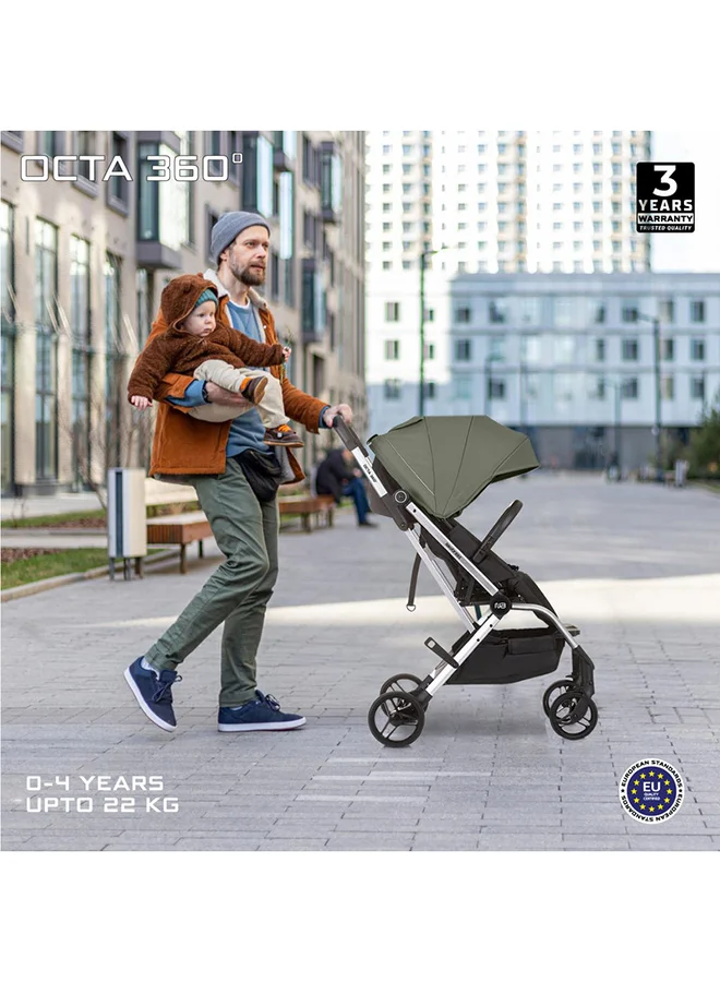 neobreez OCTA 360° Rotate Seat Lightweight Compact Travel Toddler Baby Stroller,  Reversible Handle Baby Trolley, Two-Way Baby Stroller, One-Hand Fold, Waterproof UPF 50+ Canopy, 0-4 Yrs, 22kg,  3yrs Warranty