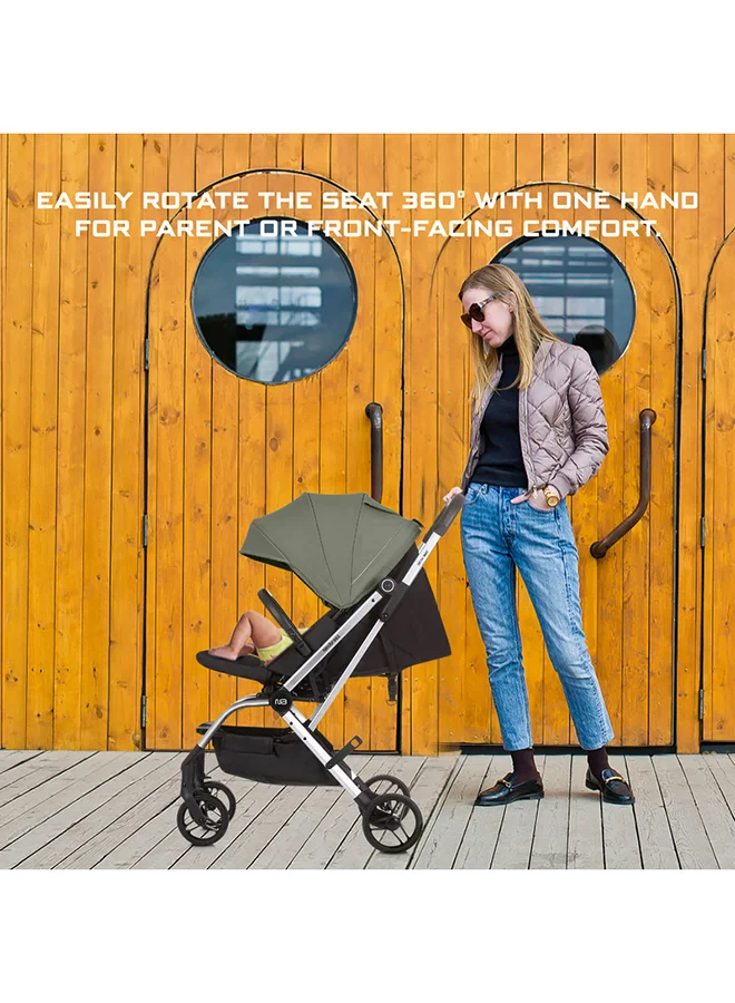 neobreez OCTA 360° Rotate Seat Lightweight Compact Travel Toddler Baby Stroller,  Reversible Handle Baby Trolley, Two-Way Baby Stroller, One-Hand Fold, Waterproof UPF 50+ Canopy, 0-4 Yrs, 22kg,  3yrs Warranty