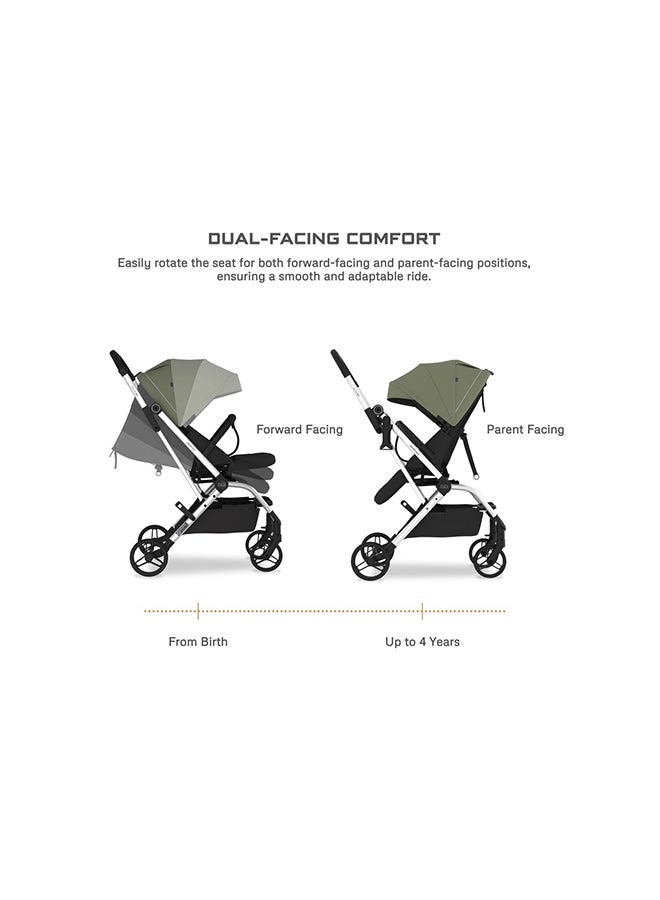 neobreez OCTA 360° Rotate Seat Lightweight Compact Travel Toddler Baby Stroller,  Reversible Handle Baby Trolley, Two-Way Baby Stroller, One-Hand Fold, Waterproof UPF 50+ Canopy, 0-4 Yrs, 22kg,  3yrs Warranty - Image 4