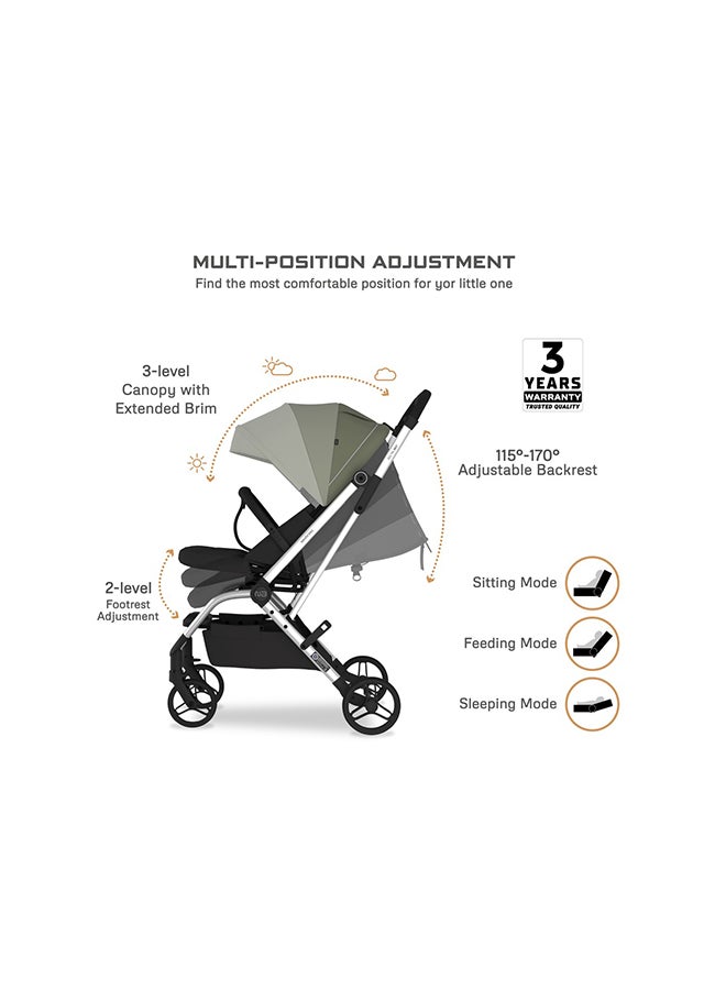 neobreez OCTA 360° Rotate Seat Lightweight Compact Travel Toddler Baby Stroller,  Reversible Handle Baby Trolley, Two-Way Baby Stroller, One-Hand Fold, Waterproof UPF 50+ Canopy, 0-4 Yrs, 22kg,  3yrs Warranty - Image 2