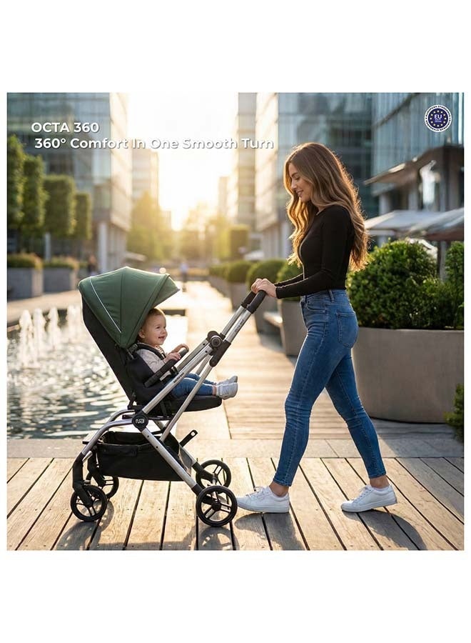 نيوبريز عربة أطفال دوارة  درجة خفيفة الوزن للسفر، مقعد قابل للعكس، قابلة للطي بيد واحدة، مظلة مقاومة للماء بعامل حماية +، ضمان  سنوات - Image 4