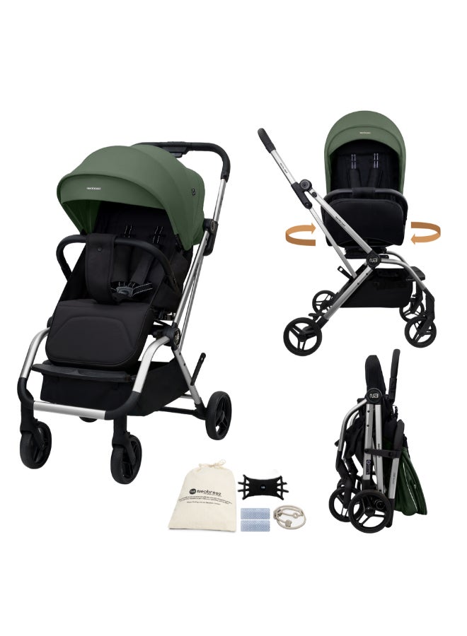 neobreez OCTA 360° Rotate Seat Lightweight Compact Travel Toddler Baby Stroller,  Reversible Handle Baby Trolley, Two-Way Baby Stroller, One-Hand Fold, Waterproof UPF 50+ Canopy, 0-4 Yrs, 22kg,  3yrs Warranty - Image 1