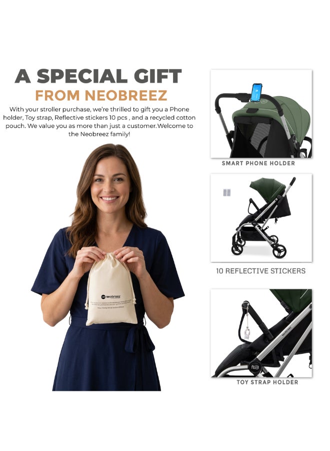 neobreez OCTA 360° Rotate Seat Lightweight Compact Travel Toddler Baby Stroller,  Reversible Handle Baby Trolley, Two-Way Baby Stroller, One-Hand Fold, Waterproof UPF 50+ Canopy, 0-4 Yrs, 22kg,  3yrs Warranty - Image 3