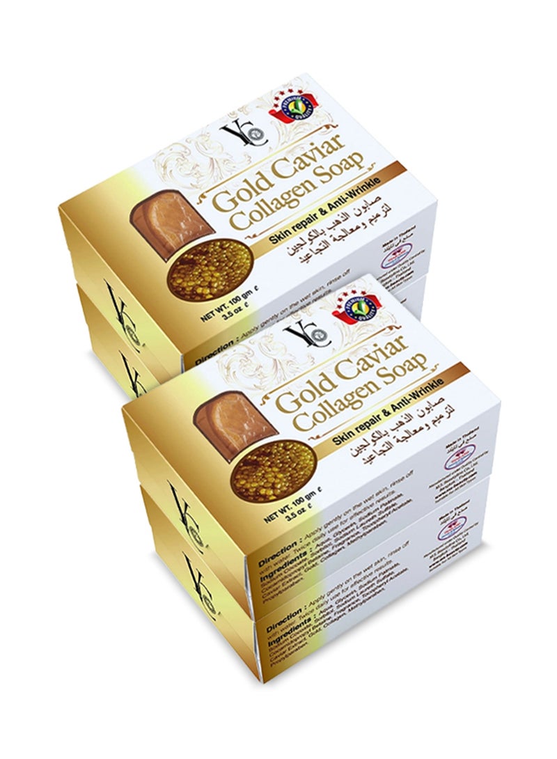 واي سي صابون كولاجين الكافيار الذهبي 100 جم - 4 قطعة