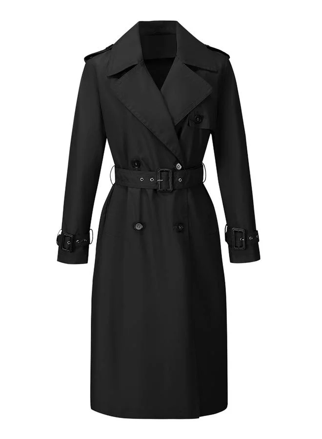 Take Two Women Solid Belted Button Front Jacket