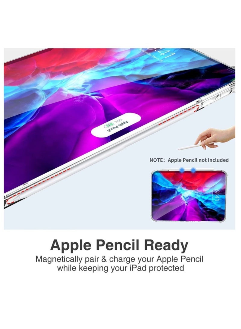 SmartGrist Clear Shock Absorbing Flexible TPU Protective Cover Transparent Slim With Pencil For iPad Pro 12.9 inch Case 2021 (5th Gen) - Image 2