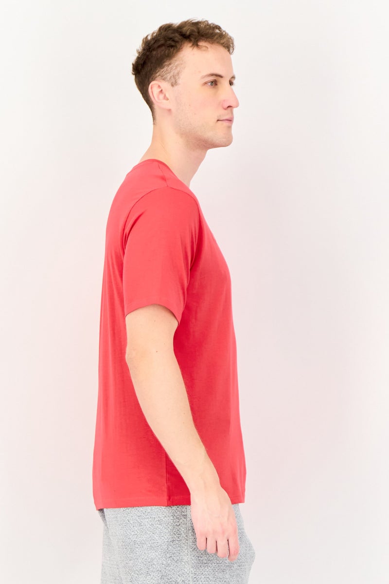 Reebok تي شيرت رياضي للرجال بأكمام قصيرة مناسب في الهواء الطلق، أحمر - Image 2