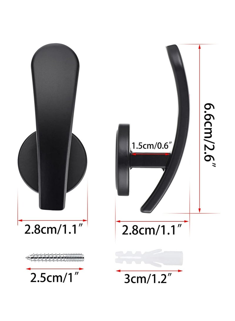 Oasisgalore 4Pcs Aluminum Alloy Curtain Holdbacks，Wall Mounted Curtain Tieback Holders with Screws, Curtain Hooks for Home Decor, Black  - Image 3
