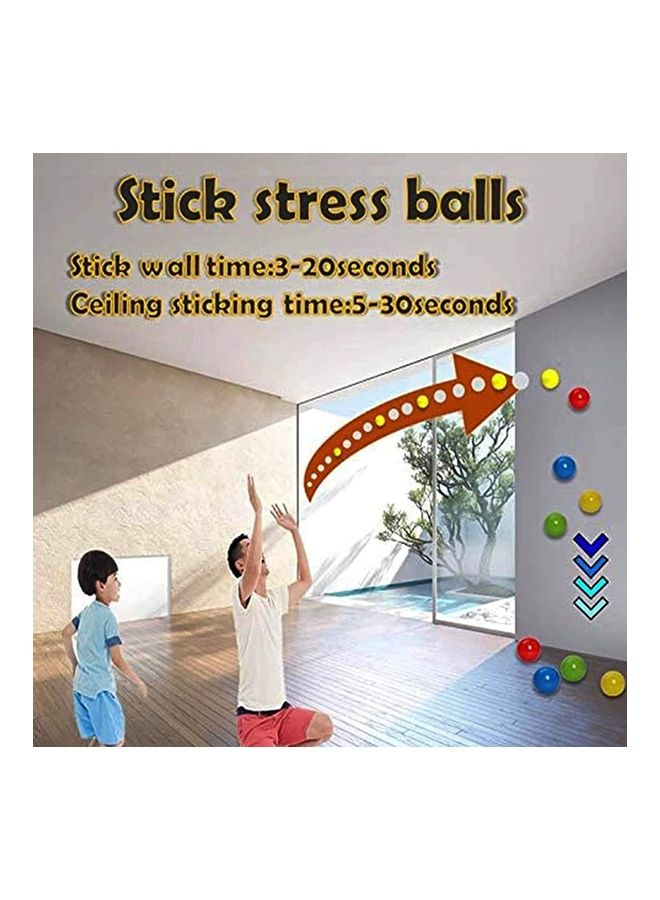 XiuWoo 4-Piece Non- Toxic Silicone Stress Relieve Novelty Fluorescent Sticky Target Ball Set - Image 4