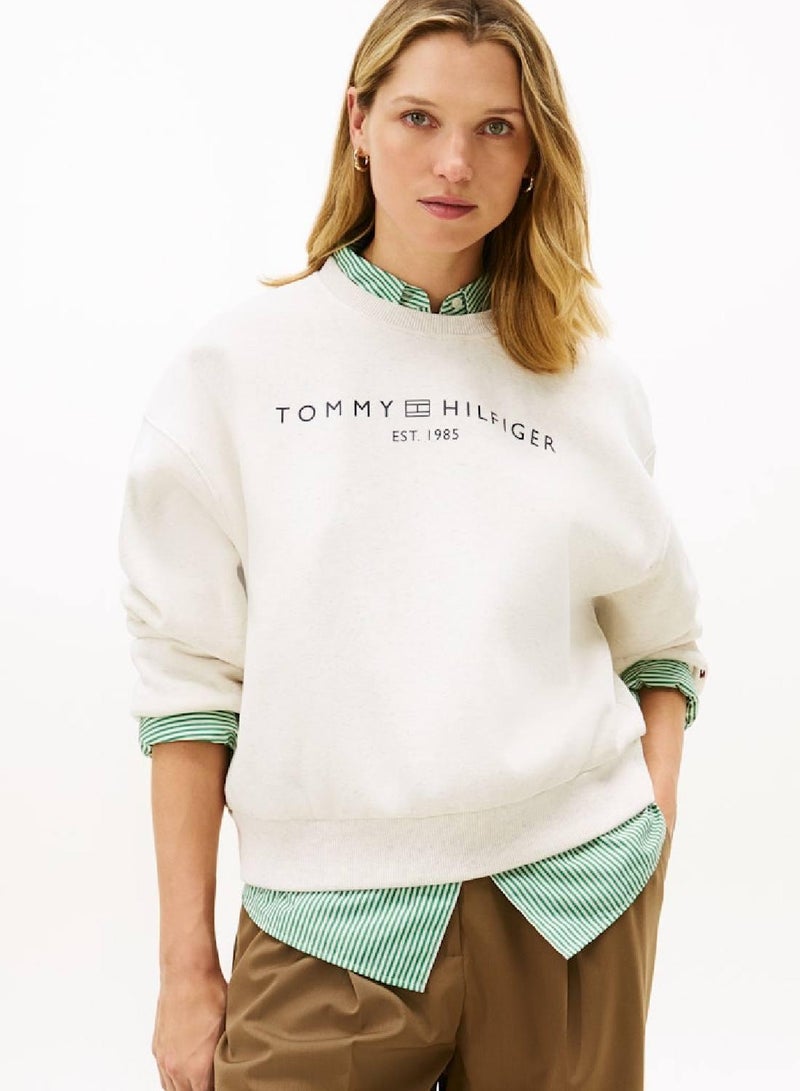 TOMMY HILFIGER Flex Fleece Relaxed Crew Neck Sweatshirt - Image 1