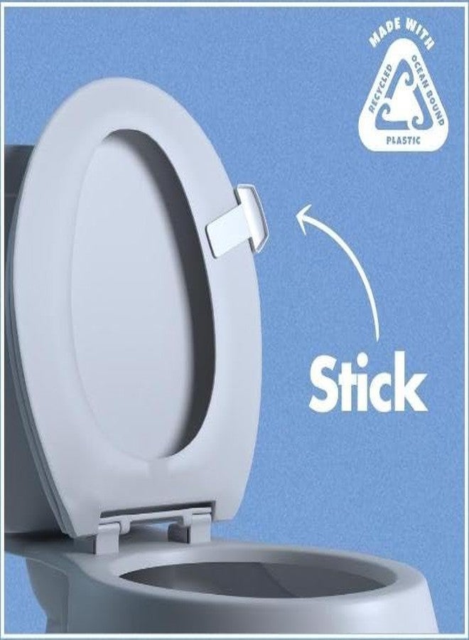 Lifty Loo Toilet Seat Handle - Lift More, Less Mess -Easy Application 2 Pack White - Image 5