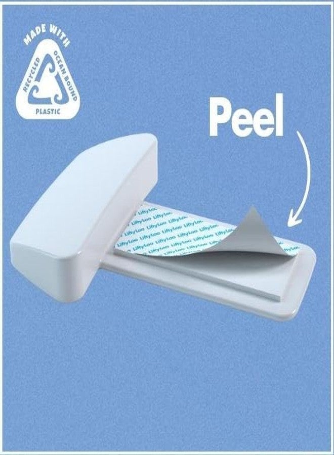 Lifty Loo Toilet Seat Handle - Lift More, Less Mess -Easy Application 2 Pack White - Image 4