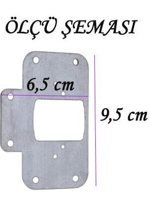 Glaswen Cabinet Door Stone Hinge Repair Sheet Practical Repair Kit Chrome Metal Slot Plate 6.5 x 9 cm (4 Pieces)  - Image 2