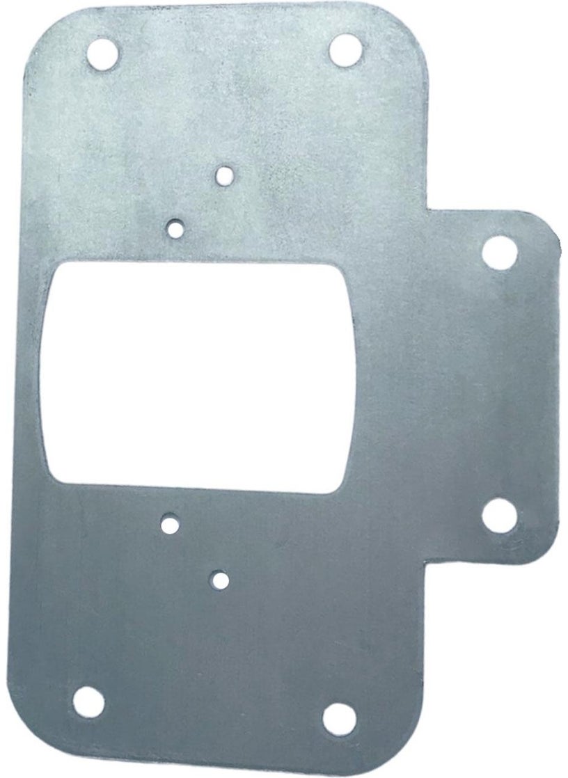 Glaswen Cabinet Door Stone Hinge Repair Sheet Practical Repair Kit Chrome Metal Slot Plate 6.5 x 9 cm (4 Pieces)  - Image 5