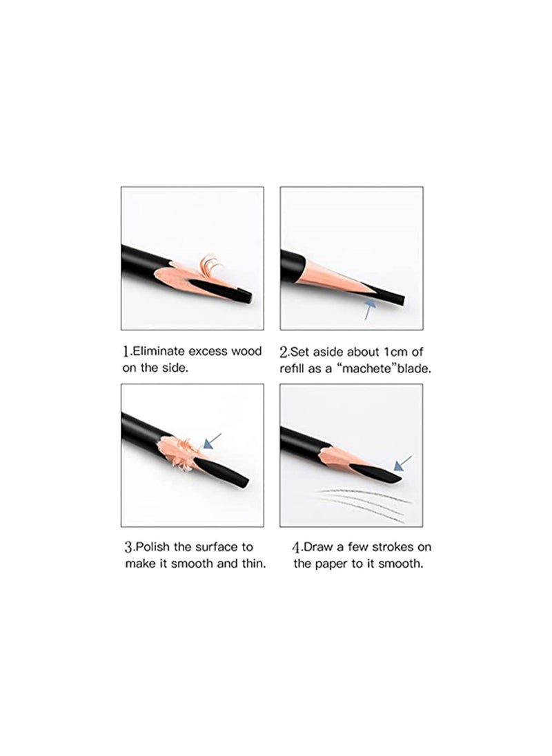 Mn - Set Of 12 Eyebrow Pencil Brown 02 - Image 1