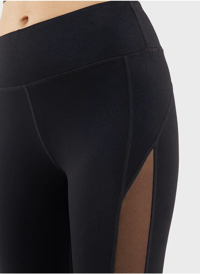 فورورد Mesh Side Pannel Cropped Leggings