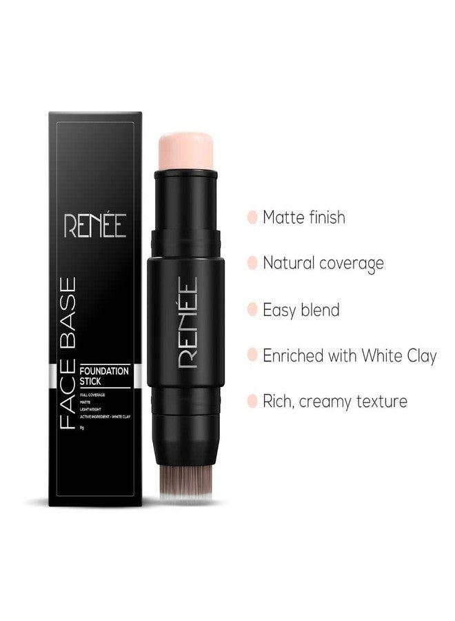 RENEE Face Base Foundation Stick with Applicator - Creamy Latte, 8gm - Image 2