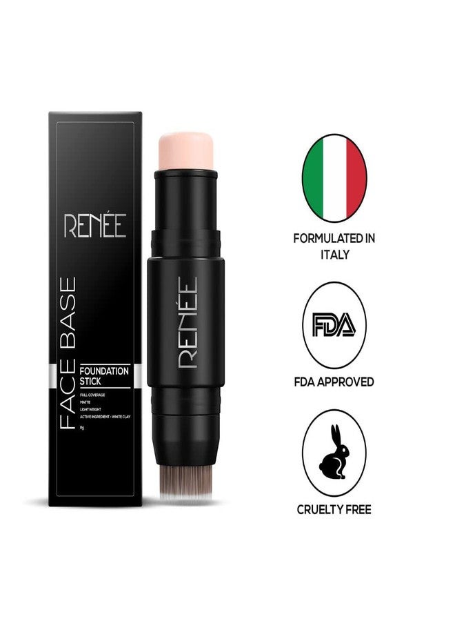 RENEE Face Base Foundation Stick with Applicator - Creamy Latte, 8gm - Image 4